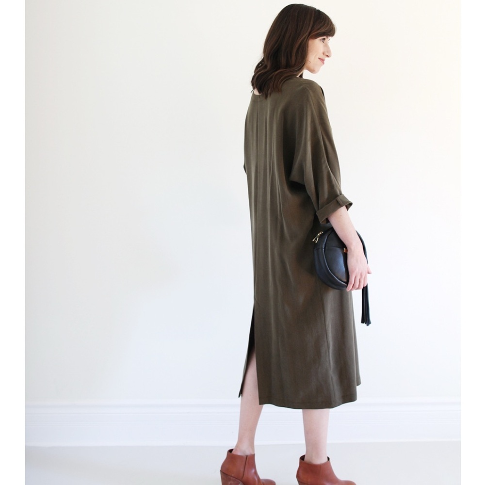 Lloyd 19th Ave Tunic Dress Olive Green Made in Canada